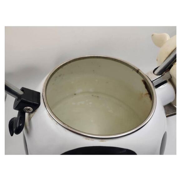 Vintage Kamenstein COW Whistling Enamel Tea Kettle - Picture 5 of 11